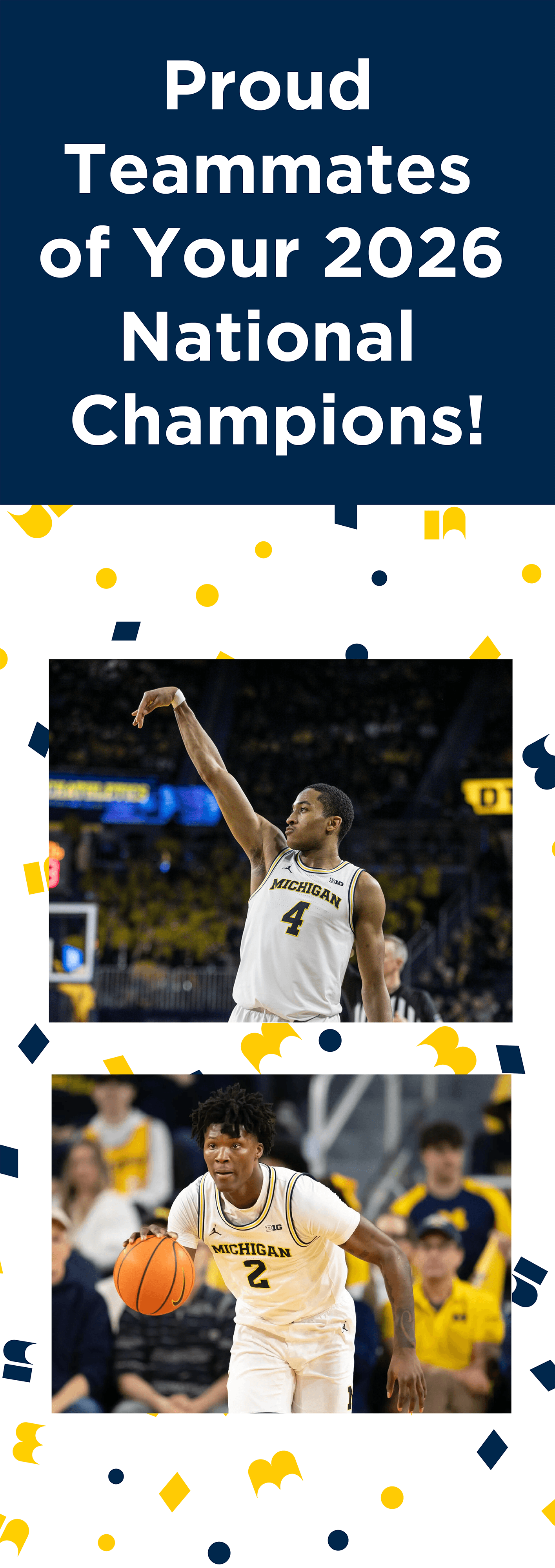 Proud teammates of Your 2026 National Champions